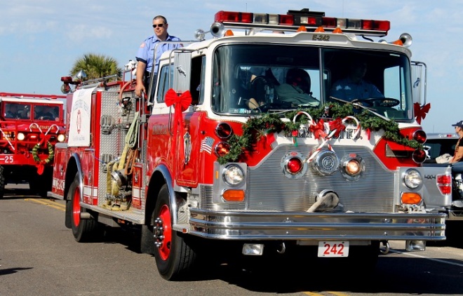 . . . and an awesome fire truck carrying . . . 
